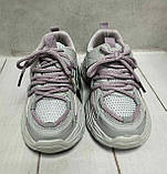 Тканинні модні дитячі кросівки для дівчинки Paliament  сітка 34  21 см  сірі, фото 3