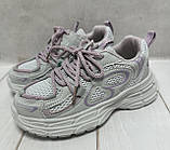 Тканинні модні дитячі кросівки для дівчинки Paliament  сітка 34  21 см  сірі, фото 2