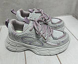 Тканинні модні дитячі кросівки для дівчинки Paliament  сітка 34  21 см  сірі, фото 5