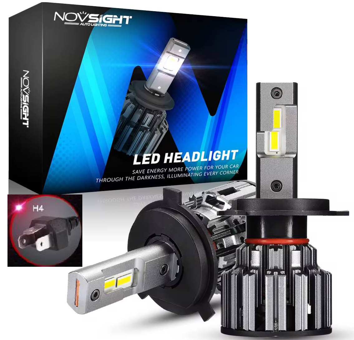 LED лампи H4 Novsight F03 90W 15000LM 12-24V (комплект 2 шт) - Світлодіодні лампи h4 з обманкою CANBUS