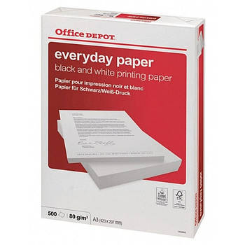 Папір для принтера білий А3 80 г/м 500 л. Office Depot Everyday 1.216
