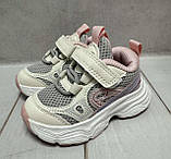 Дитячі тканині кросівки сітка для дівчинки Jong Golf на липучці 22-27 рожеві, фото 2