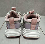 Дитячі тканині кросівки сітка для дівчинки Jong Golf на липучці 22-27 рожеві, фото 7