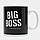Велика керамічна кружка "Big Boss", 1 літр (Подарункова кружка гігант), фото 2