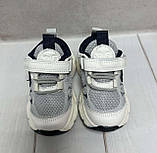 Дитячі тканині кросівки сітка для хлопчика Jong Golf на липучці 22-27 сірі, фото 6