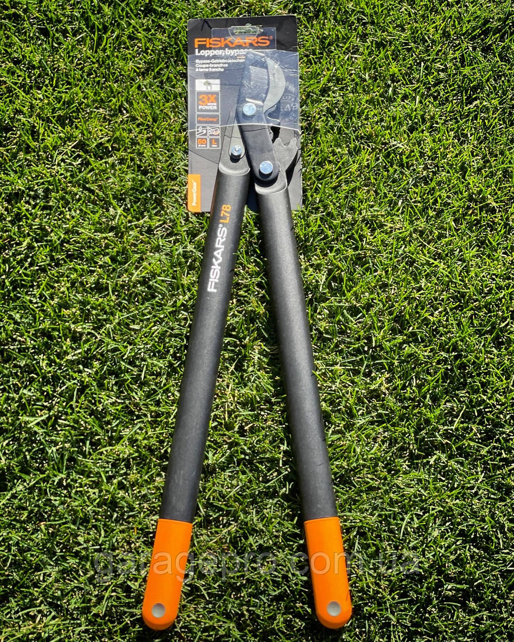 Великий площинний сучкоріз Fiskars PowerGear з загнутими лезами (L) L78 112590