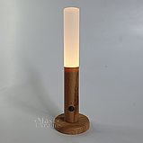 Світильник настінний акумуляторний LED з датчиком руху, теплим світлом і магнітним кріпленням, Світле дерево AND-850-LightWood, фото 4