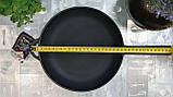 Сковорода чавунна з литою металевою ручкою, d=220мм, h=40мм, фото 4