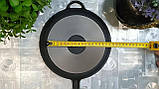 Сковорода чавунна з литою металевою ручкою, d=220мм, h=40мм, фото 7