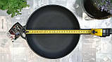 Сковорода чавунна з литою металевою ручкою, d=220мм, h=40мм, фото 5