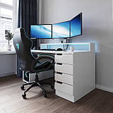 Ігровий стіл з надставкою Манйкрафт Люкс Білий, фото 2