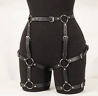 Портупея из экокожи на бедра, кожаные ремни с кольцами