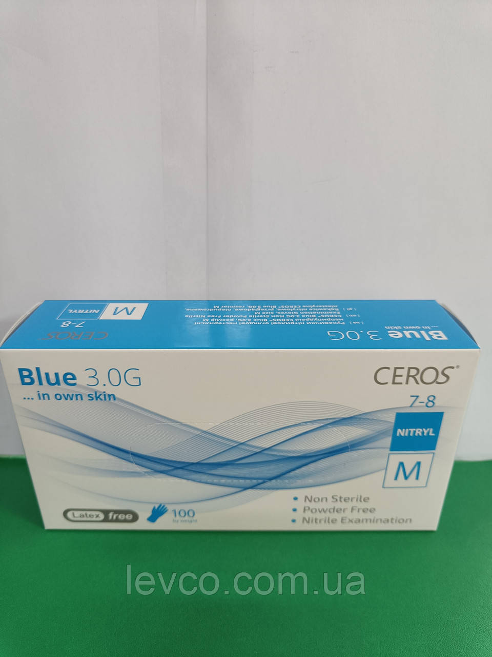 РУКАВИЦІ ОГЛЯДОВІ НІТРИЛОВІ КЕРОС (FINGERS COBALT BLUE) 100 шт 50 пар, Малайзія , розмір М, фото 1