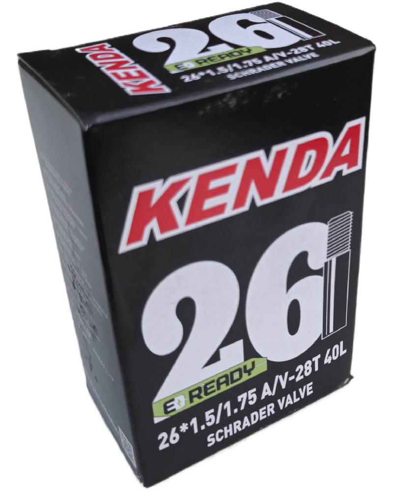 Камера велосипедна Kenda 26 x 1,50 / 1,75 AV вентиль 40 мм, у коробочці, фото 1