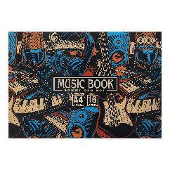 Зошит для нот А4 16арк ZB.1096 KIDS Line на скобі, горизонтальний ZiBi (20)