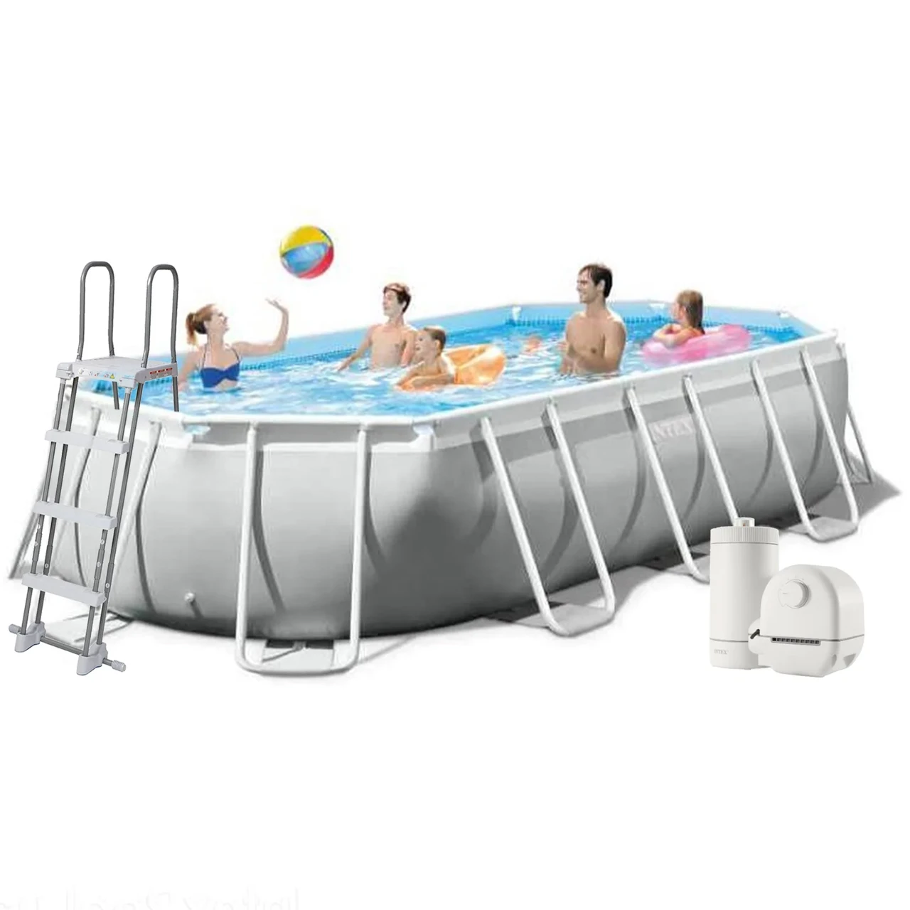 Каркасний басейн Intex 26796, 503 x 274 x 122 см (5678 л/год, драбина, тент, підстилка)