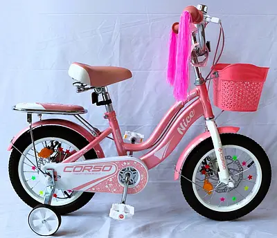 Дитячий велосипед 14" Corso Nice NC-14362 на зріст 95-105 см рожевий