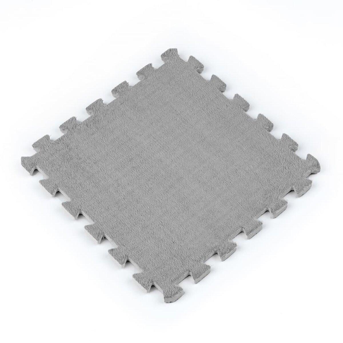 Підлога-пазл плюшевий СВІТЛО-СІРИЙ 30*30*1cm (D) SW-00002080, фото 1