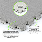 Підлога-пазл плюшевий СВІТЛО-СІРИЙ 30*30*1cm (D) SW-00002080, фото 3