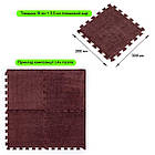 Підлога-пазл плюшевий КОРИЧНЕВИЙ 30*30*1cm (D) SW-00002082, фото 2