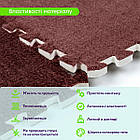 Підлога-пазл плюшевий КОРИЧНЕВИЙ 30*30*1cm (D) SW-00002082, фото 4