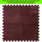 Підлога-пазл плюшевий КОРИЧНЕВИЙ 30*30*1cm (D) SW-00002082, фото 6