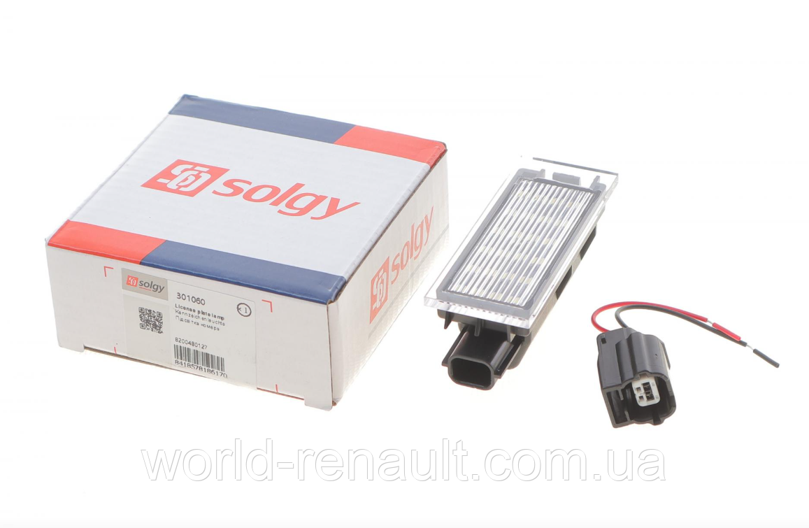 SOLGY (Іспанія) 301060 — Підсвічування номерного знака в комплекті з фішкою на Рено Меган III