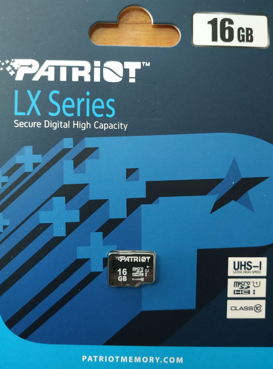 Карта пам'яті мікро SDHC Patriot 16 гб клас 10 UHS-1 без адаптера, фото 1