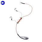 Оснащений монтаж «Гірлянда два гачки» (вантаж «Торпеда» 40g, 50g, 60g, 70g, 80g)