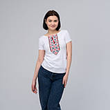 Футболка жіноча з вишивкою  "Сила Роду" біла, фото 2