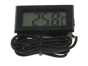Термометр цифровий Модуль ЖКІ TPM-10 чорний корпус, з датчиком на дроті 2 м