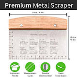 Різак професійний для тіста зі шкалою вимірювання, тісторіз, фото 6