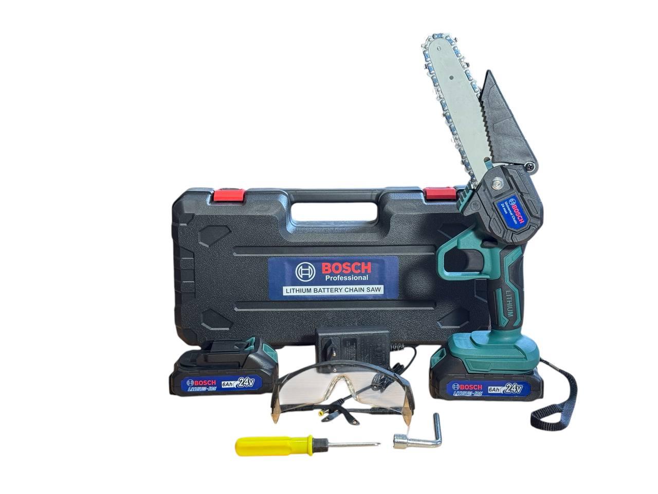 Акумуляторна міні-пила Bosch Universal chain 24 (24V, 5Аh, шина 16 см) АКБ веткоріз Бош