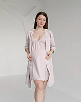 Комплект халат і сорочка з кліпсами для годування CREAMY, фото 4