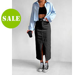 Спідниця міді з розрізом "Brooklyn" оптом | Розпродаж моделі