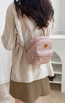 Маленький жіночий рюкзак рожевий