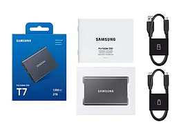 Samsung T7 2TB Portable SSD - Titan Gray (MU-PC2T0T) SSD-накопичувач