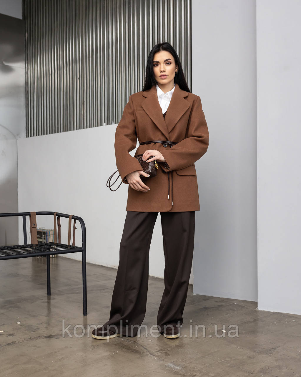 Пальто-піджак жіноче демісезонне вовняне "Берлін", кемел, фото 1