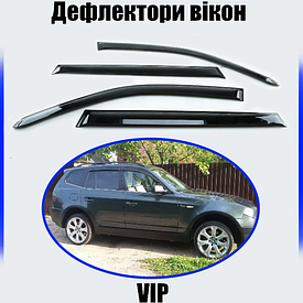 Дефлектори вікон, вітровики BMW X3 (E83) 2003-2010 (скотч) VIP