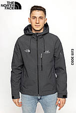 Чоловіча куртка вітровка The North Face Зе Норт Фейс чорна з капюшоном на весну осінь, фото 5