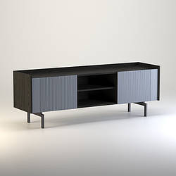ТБ тумба 3D TV-01 каштан арматону/сірій софтач