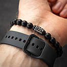 Чоловічий браслет з натурального каменю з черепом TINI PREDKIV Хred devilХ преміум якість, фото 3