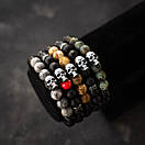 Чоловічий браслет з натурального каменю з черепом TINI PREDKIV Хred devilХ преміум якість, фото 4