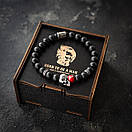 Чоловічий браслет з натурального каменю з черепом TINI PREDKIV Хred devilХ преміум якість, фото 2