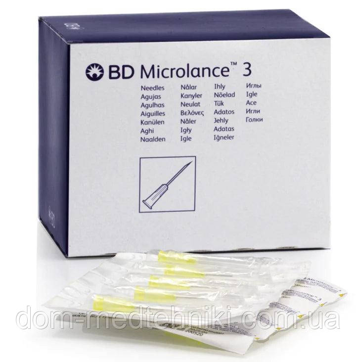 Голка з кріпленням Luer-Lock для мезотерапії | карбокситерапії BD Microlance 30G 1/2 (0,3х13 мм), 25 шт.