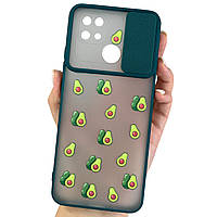 Чохол для Xiaomi Poco C40 чорний з принтом авокадо