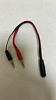 Роздільник аудіо виходу 3.5mm for PC- червоно-чорний