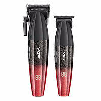 Набір для стрижки (Машинка + тример) VGR Professional Limited Edition Turbo Black&Red (V-640-RD)