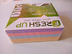 Папір для нотаток Fresh Up 85х85 мм 400 аркушів Кольорова не зклеена (FR-3211)