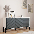 Комод з золотими металевими ніжками LION Амарант 168x40x76,5 см Бетон Style/Перламутровий металік (LION-041972), фото 5